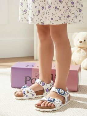 Birkenstock Papillio Rio Birko-Flor Meadow White Kids Sandal EU31 US 13-13.5 NWT